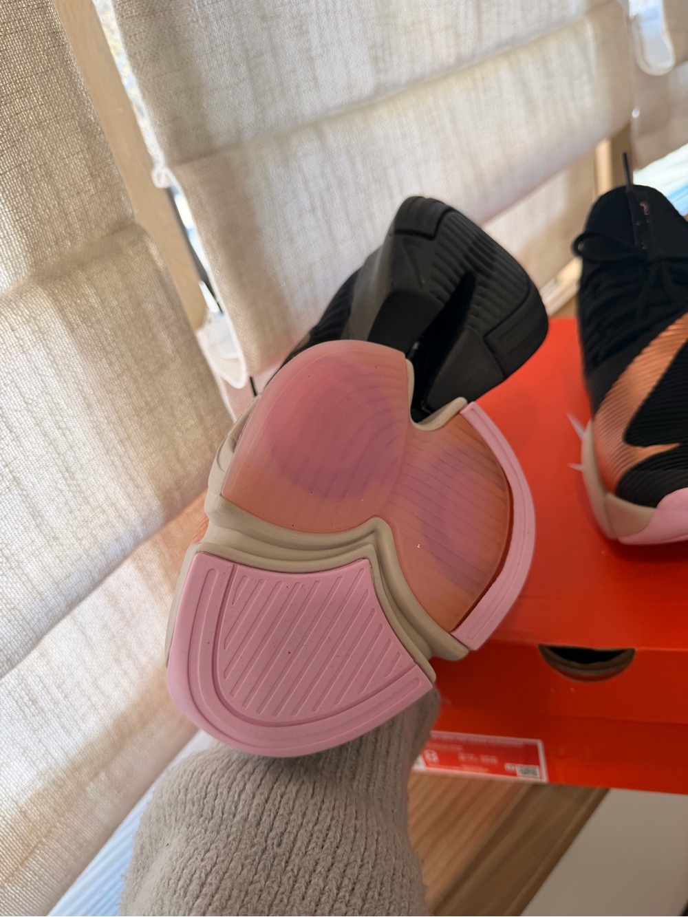 Nike Black Athletic Shoes with Copper Swoosh - Picture 4 of 4